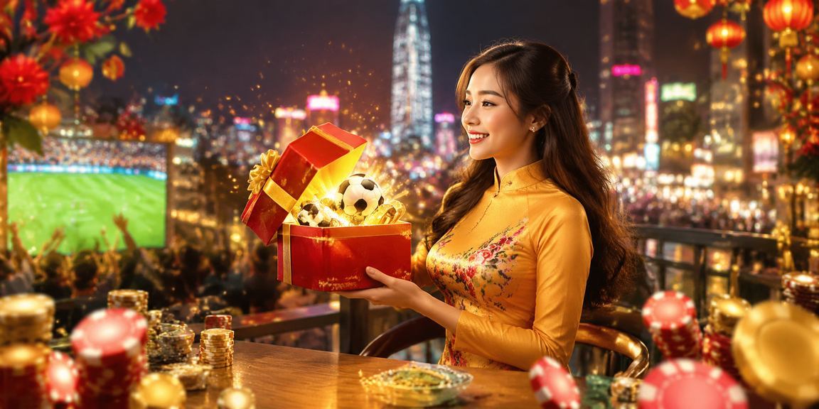 Người dùng TP. Hồ Chí Minh trong trang phục áo dài theo dõi kèo bóng đá trên điện thoại