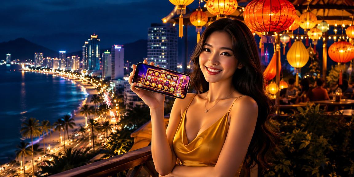 Người chơi xem mẹo cá cược slot dưới ánh đèn lồng Hội An về đêm